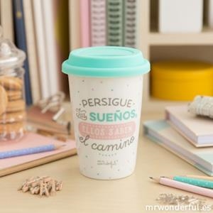 TAZA TAKE AWAY PERSIGUE TUS SUEÑOS ELLOS SABEN EL CAMINO - MR WONDERFUL | 8435460709552 | MR WONDERFUL | Librería Castillón - Comprar libros online Aragón, Barbastro