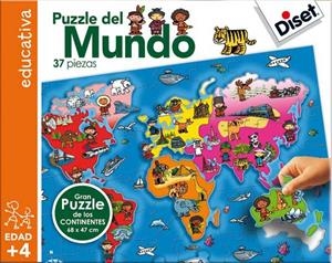 PUZZLE DEL MUNDO 37 PIEZAS DISET 63627   | 8410446636275 | Librería Castillón - Comprar libros online Aragón, Barbastro