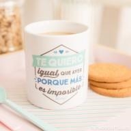 TAZA TE QUIERO IGUAL QUE AYER PORQUE MÁS ES IMPOSIBLE | 8435460709996 | MR WONDERFUL | Librería Castillón - Comprar libros online Aragón, Barbastro