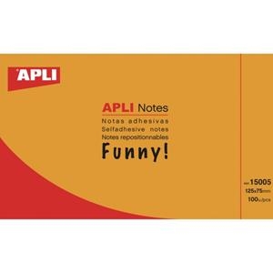 NOTAS ADHESIVAS APLI 15005 125X175MM NARANJA BRILLANTE / FLUOR 100H | 8410782150053 | Librería Castillón - Comprar libros online Aragón, Barbastro