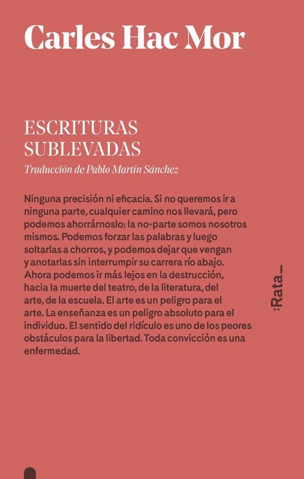 Escrituras sublevadas | 9788416738014 | Hernández Mor, Carles | Librería Castillón - Comprar libros online Aragón, Barbastro