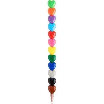 LAPIZ CORAZONES APILABLES HEART TO HEART CRAYONS 12 COLORES | 879426006343 | Librería Castillón - Comprar libros online Aragón, Barbastro