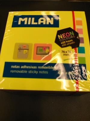 CUBO NOTAS ADHESIVAS 76x76 NEON MILAN 4155400 | 8411574060482 | Librería Castillón - Comprar libros online Aragón, Barbastro