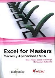 Excel for Masters . Macros y Aplicaciones VBA | 9788426723291 | César Miguel Oceda, Herle Apari | Librería Castillón - Comprar libros online Aragón, Barbastro