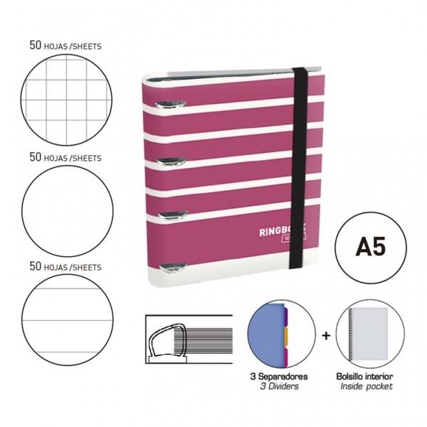 RINGBOOK A5 4A EQUIP COLOR ROJO 23502 | 8412885122586 | Librería Castillón - Comprar libros online Aragón, Barbastro