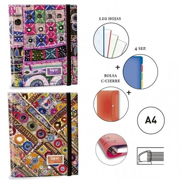 RINGBOOK EQUIP A4 KATACRAK GYPSY ROSA 118244 | 8412885118244 | Librería Castillón - Comprar libros online Aragón, Barbastro