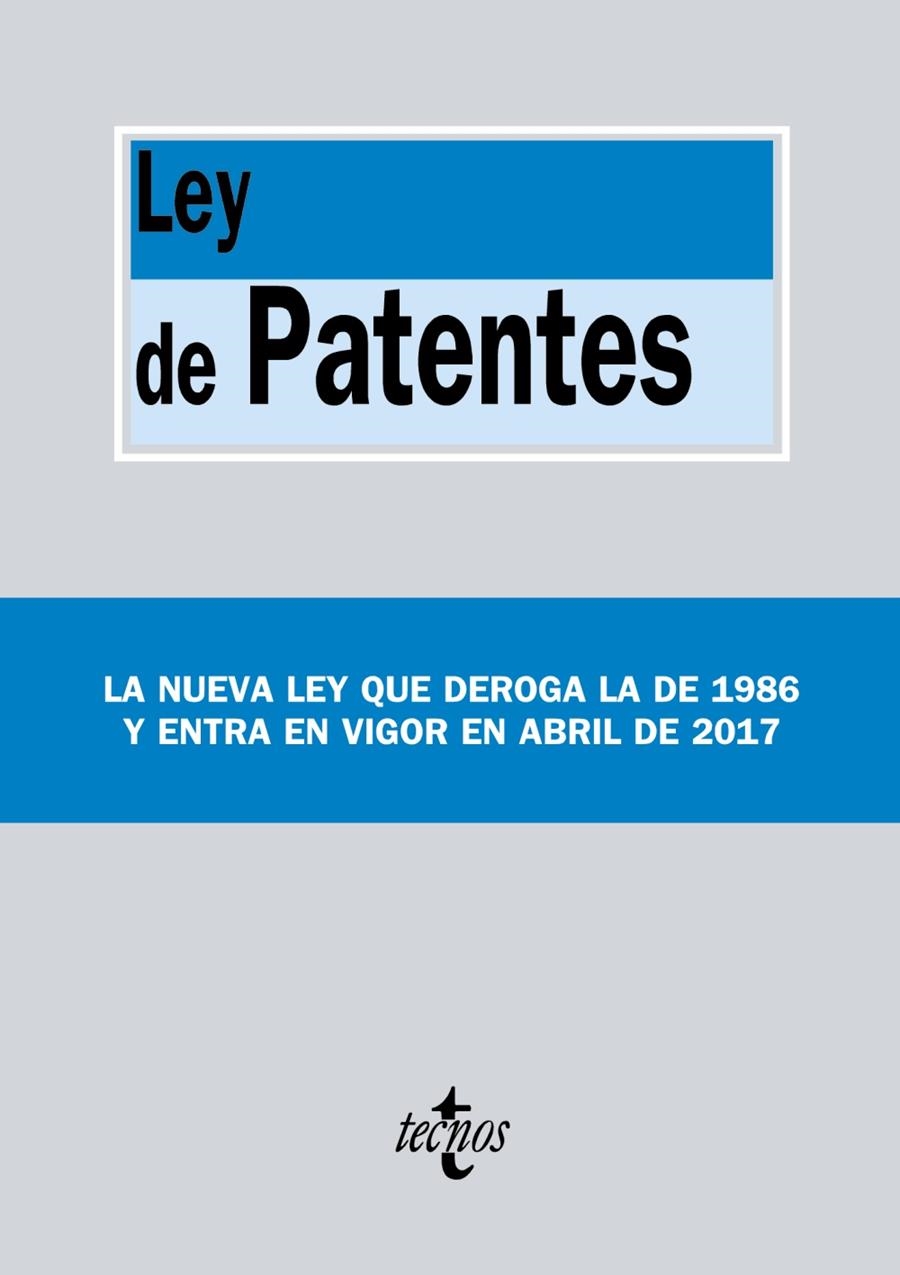 Ley de Patentes | 9788430971312 | Editorial Tecnos | Librería Castillón - Comprar libros online Aragón, Barbastro