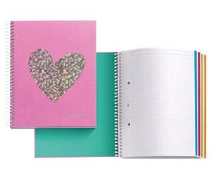 LIBRETA ESPIRAL NB-4 A6 120H CLA AGATHA RUIZ DE LA PRADA CORAZÓN LENTEJUELAS 2436 | 8422593024362 | Librería Castillón - Comprar libros online Aragón, Barbastro