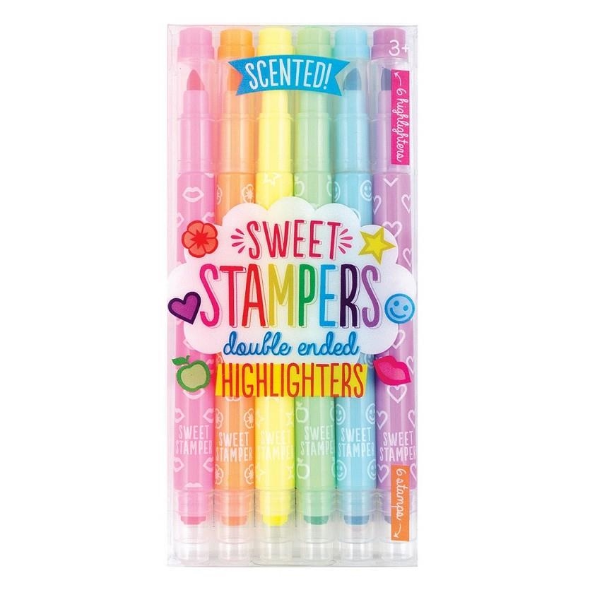 SWEET STAMPERS DOUBLE ENDED HIGHLIGHTERS / 6 ROTULADORES FLUORESCENTES AROMATIZADOS CON SELLO | 879426007791 | Librería Castillón - Comprar libros online Aragón, Barbastro
