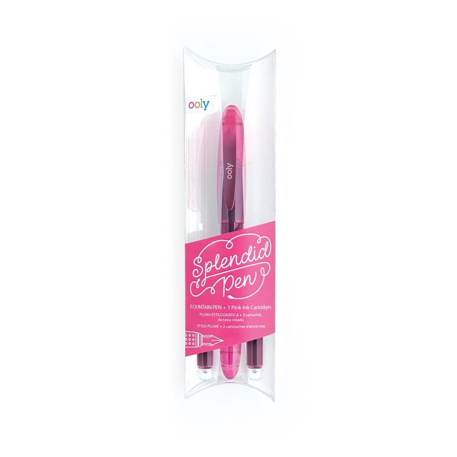 PLUMA ESTILOGRÁFICA ROSA + 3 CARTUCHOS DE TINTA ROSA - SPLENDID PEN | 879426008729 | Librería Castillón - Comprar libros online Aragón, Barbastro
