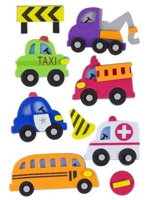 SET FIGURAS GOMA EVA ADHESIVAS 3D VEHÍCULOS GRAFOPLAS 68048105 | 8413623805426 | Librería Castillón - Comprar libros online Aragón, Barbastro