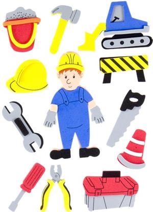 SET FIGURAS GOMA EVA ADHESIVAS 3D OBRERO GRAFOPLAS 68048204 | 8413623805501 | Librería Castillón - Comprar libros online Aragón, Barbastro