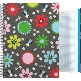 CUADERNO ESPIRAL A7 CUADRÍCULA ELENA CORREDOIRA 2017 FLORES 16511906 | 8413623663163 | Librería Castillón - Comprar libros online Aragón, Barbastro