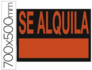 CARTEL PLÁSTICO "SE ALQUILA" ROJO FLUORESCENTE 700X500MM + ROTULADOR PERMANENTE | 8423473345034 | Librería Castillón - Comprar libros online Aragón, Barbastro