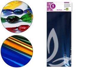 PAPEL CELOFAN LIDERPAPEL 50X70 CM 22G/M2 BOLSA DE 5 HOJAS AZUL 75028 | 8423473750289 | Librería Castillón - Comprar libros online Aragón, Barbastro