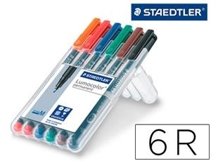 ROTULADOR PERMANENTE STAEDTLER LUMOCOLOR M ESTUCHE 6 COLORES 317 WP6 | 4007817310410 | Librería Castillón - Comprar libros online Aragón, Barbastro