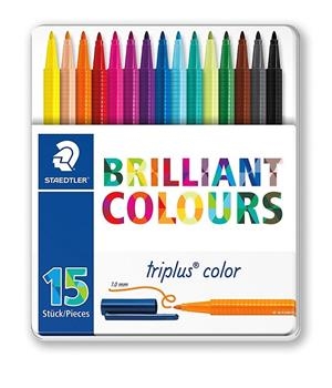 CAJA METÁLICA STAEDTLER 15 ROTULADORES TRIPLUS COLOR 323 M15 | 4007817337127 | Librería Castillón - Comprar libros online Aragón, Barbastro