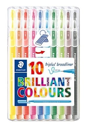 CAJA 10 ROTULADORES STAEDTLER BROADLINER TRIPLUS 338 SB10 | 4007817338117 | Librería Castillón - Comprar libros online Aragón, Barbastro