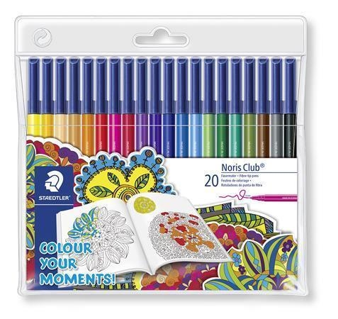 ROTULADORES DE PUNTA DE FIBRA STAEDTLER 20 COLORES NORIS CLUB 326 WP20AC | 4007817023761 | Librería Castillón - Comprar libros online Aragón, Barbastro