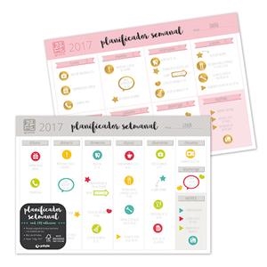 PLANIFICADOR SEMANAL CON PEGATINAS A3 GRIS | 8413623946716 | Librería Castillón - Comprar libros online Aragón, Barbastro