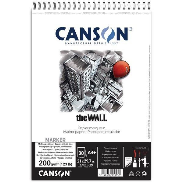 BLOC DIBUJO CANSON THE WALL A4+ 30 HOJAS 220 GR  | 3148950119537 | Librería Castillón - Comprar libros online Aragón, Barbastro