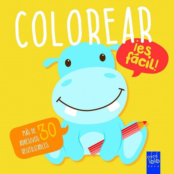 Colorear ¡es fácil! Hipopótamo | 9788408166344 | YOYO | Librería Castillón - Comprar libros online Aragón, Barbastro