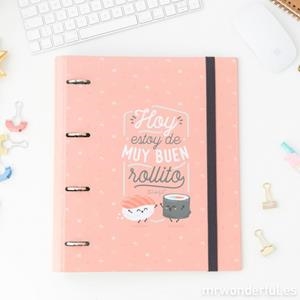 CARPETA CON ANILLAS MR WONDERFUL HOY ESTOY DE BUEN ROLLITO | 8435460715683 | MR WONDERFUL | Librería Castillón - Comprar libros online Aragón, Barbastro