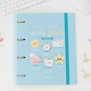 CARPETA CON ANILLAS  MR WONDERFUL HOY SERÁ UN DÍA GENIAL | 8435460715690 | MR WONDERFUL | Librería Castillón - Comprar libros online Aragón, Barbastro