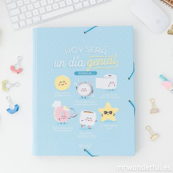 CARPETA SEPARADORA MR WONDERFUL HOY SERÁ UN DÍA GENIAL | 8435460715638 | MR WONDERFUL | Librería Castillón - Comprar libros online Aragón, Barbastro