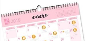 CALENDARIO 2018 PARED A3 CON PEGATINAS COLOR ROSA EN CASTELLANO | 8413623947928 | Librería Castillón - Comprar libros online Aragón, Barbastro