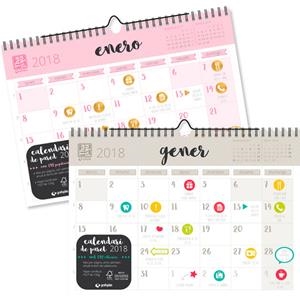 CALENDARIO PARED A4 C/PEGATINAS ROSA  9112400 | 8413623947973 | Librería Castillón - Comprar libros online Aragón, Barbastro