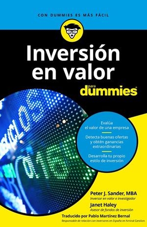 Inversión en valor para Dummies | 9788432903922 | Sander, Peter J./Haley, Janet | Librería Castillón - Comprar libros online Aragón, Barbastro