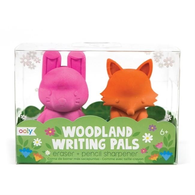 GOMA DE BORRAR + AFILADORA WOODLANDS WRITING PALS- SET DE 2 112070 | 879426009351 | Librería Castillón - Comprar libros online Aragón, Barbastro