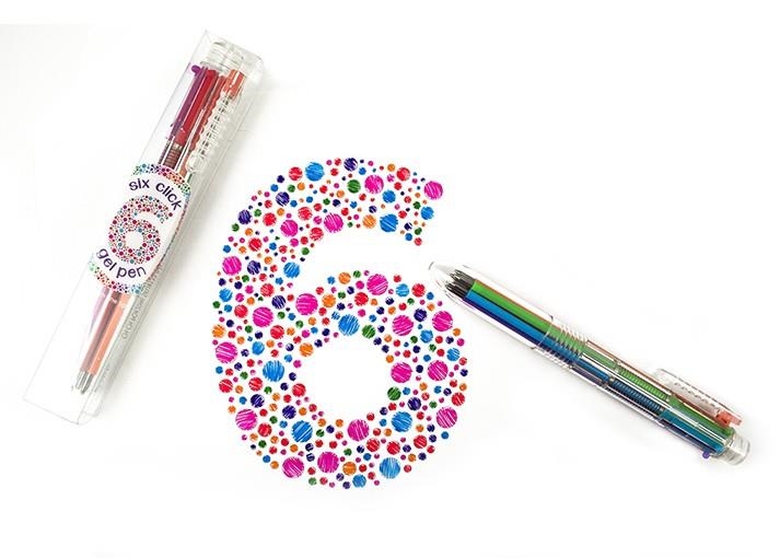 BOLIGRAFO 6 COLORES GEL132045 | 8794260060394 | Librería Castillón - Comprar libros online Aragón, Barbastro