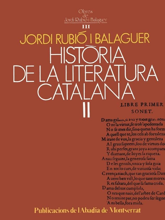 Història de la literatura catalana II | 9788472027206 | Rubió i Balaguer, Jordi | Librería Castillón - Comprar libros online Aragón, Barbastro