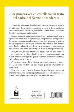 Karate-Do, mi camino | 9788494709210 | Funakoshi, Gichin | Librería Castillón - Comprar libros online Aragón, Barbastro