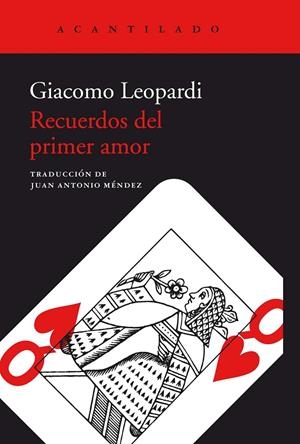 Recuerdos del primer amor | 9788416748808 | Leopardi, Giacomo | Librería Castillón - Comprar libros online Aragón, Barbastro
