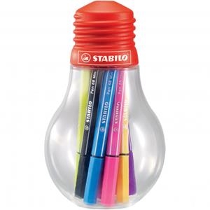 STABILO POINT 68 MINI ESTUCHE FORMA BOMBILLA 12 COLORES 668/12-06 | 4006381514644 | Librería Castillón - Comprar libros online Aragón, Barbastro