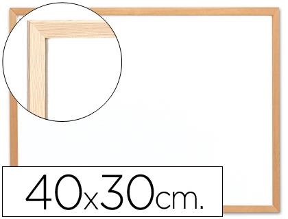 PIZARRA BLANCA MELAMINA MARCO DE MADERA 40 X 30 CM - QCONNECT KF03569 | 8423473263529 | Librería Castillón - Comprar libros online Aragón, Barbastro