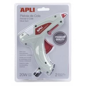 PISTOLA DE COLA 20W PREMIUM + 2 BARRAS APLI 16668 | 8410782166689 | Librería Castillón - Comprar libros online Aragón, Barbastro