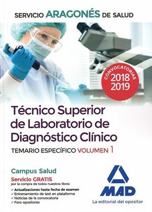 TÉCNICO SUPERIOR DE LABORATORIO DE DIAGNÓSTICO CLÍNICO DEL SERVICIO ARAGONÉS DE SALUD TEMARIO ESPECIFICO 1 | 9788414217795 | Librería Castillón - Comprar libros online Aragón, Barbastro