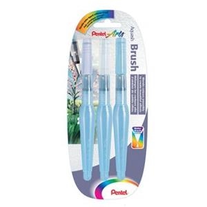 BLISTER 3 PINCELES PENTEL XFRH-3BFM PINCELES DE AGUA FINO, MEDIANO Y GRUESO | 4016284338841 | Librería Castillón - Comprar libros online Aragón, Barbastro