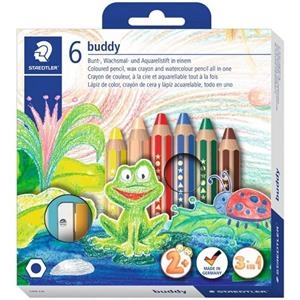 LÁPICES STAEDTLER BUDDY CAJA 6 COLORES + SACAPUNTAS | 4007817029183 | Librería Castillón - Comprar libros online Aragón, Barbastro