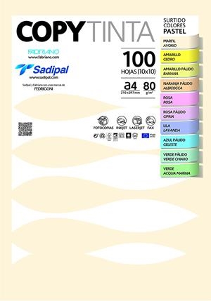 PAPEL A4 80GR 100 HOJAS COLORES PÁLIDOS SURTIDOS | 8427973113025 | Librería Castillón - Comprar libros online Aragón, Barbastro