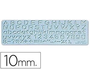 PLANTILLA ROTULACIÓN 1575 LETRAS Y NUMEROS DE 10 MM - REGLA DE LETRAS Y NUMEROS | 8423473179028 | Librería Castillón - Comprar libros online Aragón, Barbastro