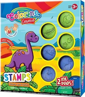 DINO STAMP AND COLOR STAMP SET - COLORINO CREATIVE | 5907620136681 | Librería Castillón - Comprar libros online Aragón, Barbastro