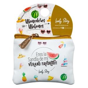 MONEDERO ESTAMPADO SANDIA CON EL MENSAJE: ERES LA SANDIA DE MI VERANO FAVORITO!! | 8435458008025 | LOVELY STORY | Librería Castillón - Comprar libros online Aragón, Barbastro