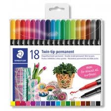 PACK 18 ROTULADORES DOBLE PUNTA PERMANENTES STAEDTLER 3187 TB18  | 4007817042960 | Librería Castillón - Comprar libros online Aragón, Barbastro