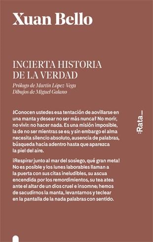 Incierta historia de la verdad | 9788416738205 | Bello, Xuan | Librería Castillón - Comprar libros online Aragón, Barbastro