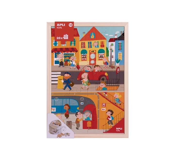 PUZZLE MADERA NIVELES LA CIUDAD 28 PIEZAS APLI KIDS 17198 | 8410782171980 | Librería Castillón - Comprar libros online Aragón, Barbastro